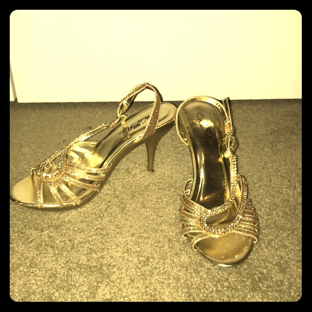 High Heel Shoes (Gold)